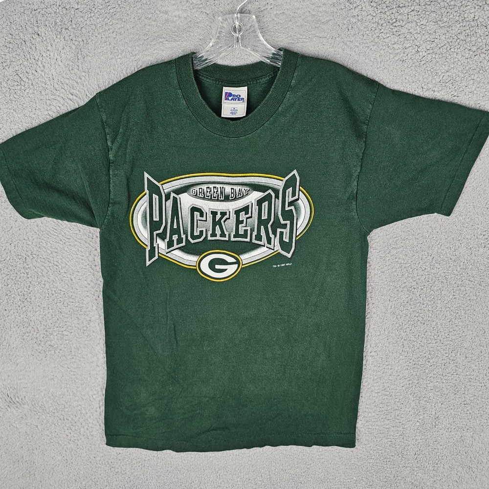 Vintage Green Bay Packers Tee Shirt Mens Medium Pro Player‎ NFL Football 1997